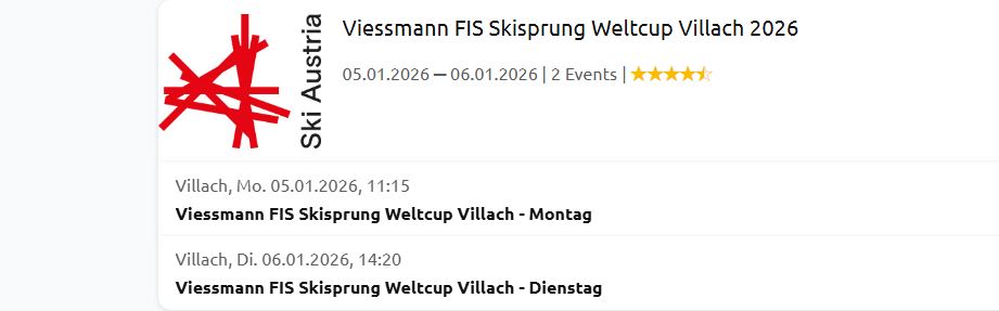 Nur noch 34 Tage bis zum Viessmann FIS Skisprung Weltcup in Villach!